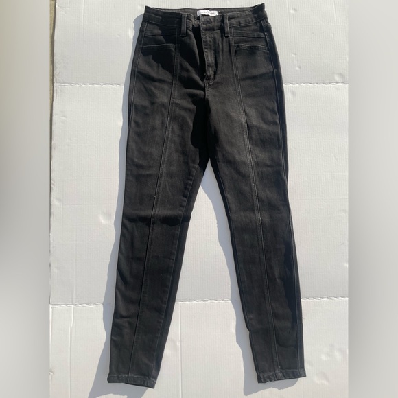 Flying Monkey Super High Rise Skinny Jeans Seam Detail Size 29 - Picture 2 of 5